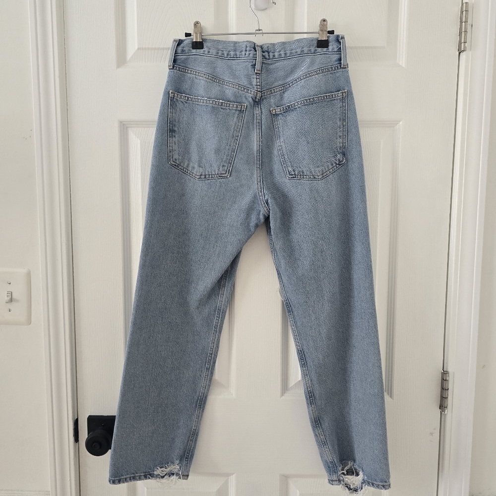 Agolde 90s High Waisted Loose Cropped Jeans Size 25 - Picture 8 of 10